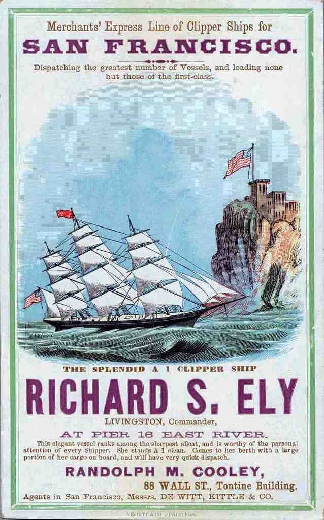 Richard Ely Clipper Advert Vintage A4 Photo Print