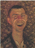 Richard Gerstl self portrait laughing 1908 Art A4 Photo Print