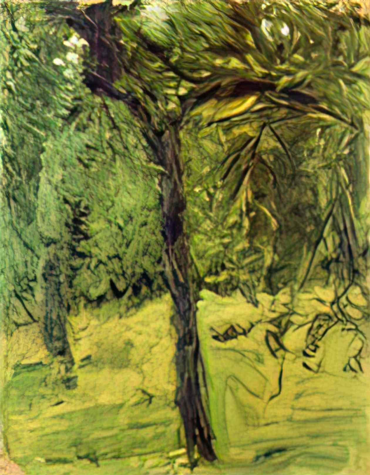 Richard Gerstl unlit meadow with fruit trees 1907 Art A4 Photo Print