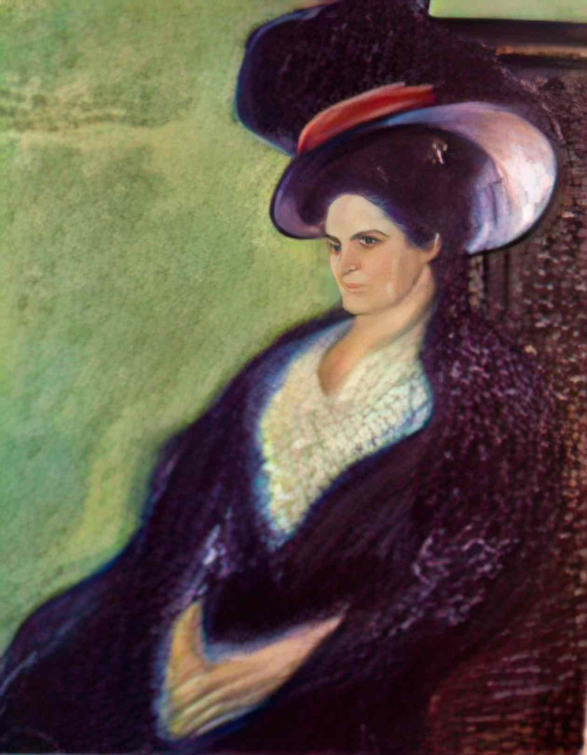 Richard Gerstl woman with feathered hat 1906 Art A4 Photo Print