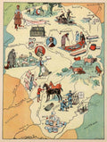 Richon Map Europe Vintage Retro Advert Poster