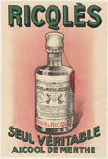 Ricoles Alcohol Menthe Vintage Retro Advert Poster