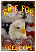 Ride Freedom Eagle Vintage Retro Advert Ads A4 Photo Print