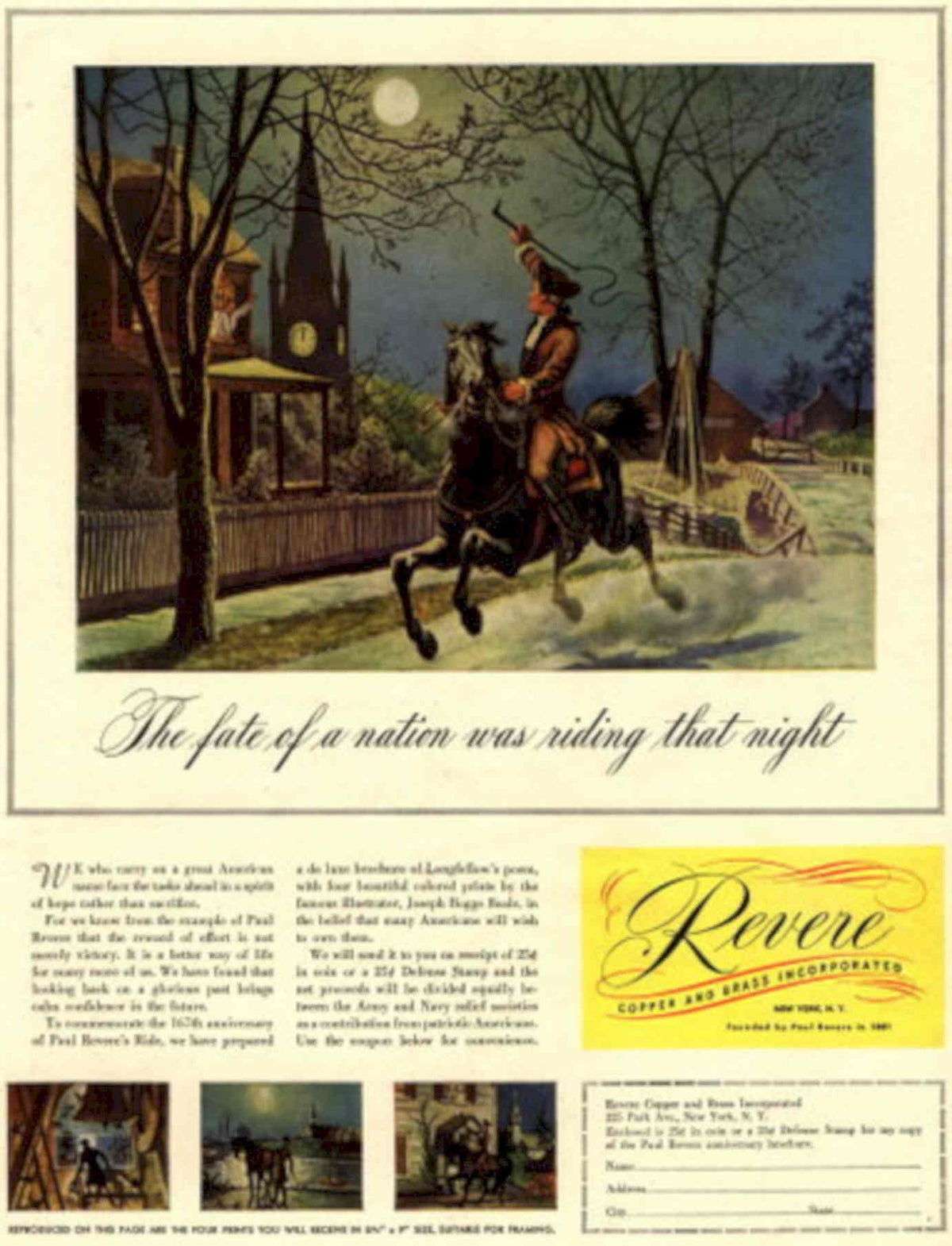 Rider Moon Nation 1940s Vintage Retro Advert Poster