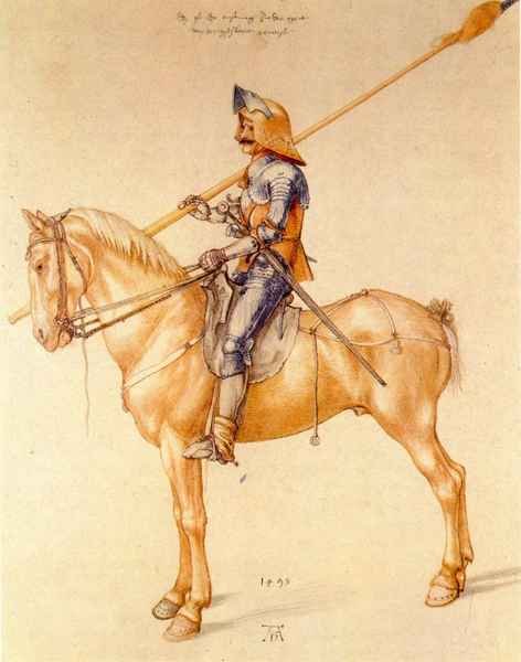 Rider in the armor by Durer A4 Photo Print