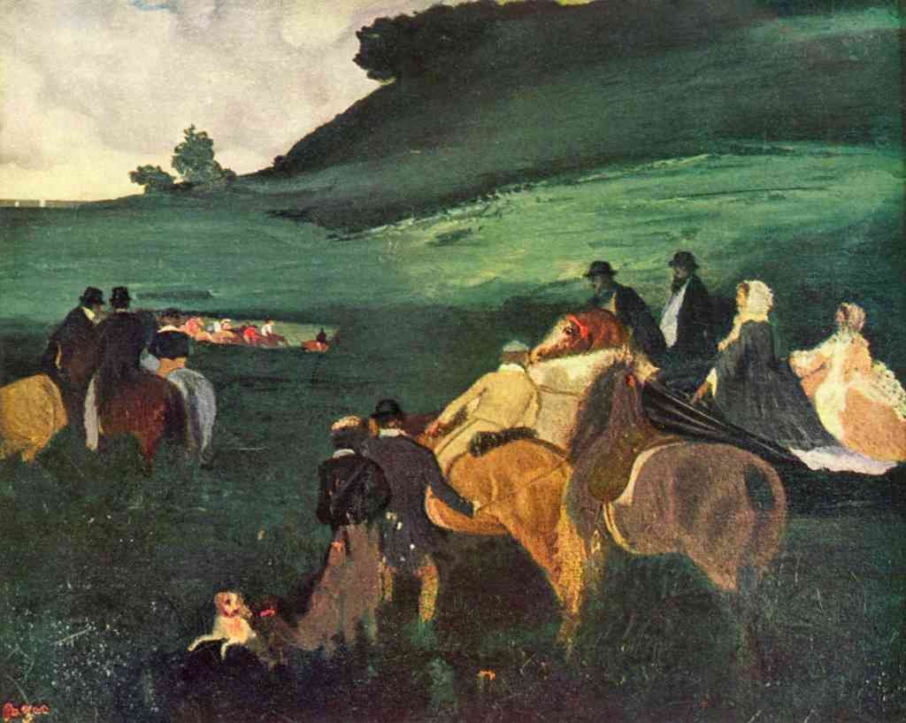 Riders In The Landscape Degas A4 Photo Print