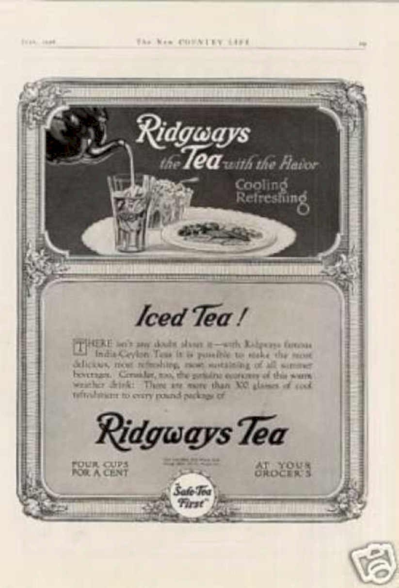 Ridgways Iced Tea Vintage Retro Advert Ads A4 Photo Print