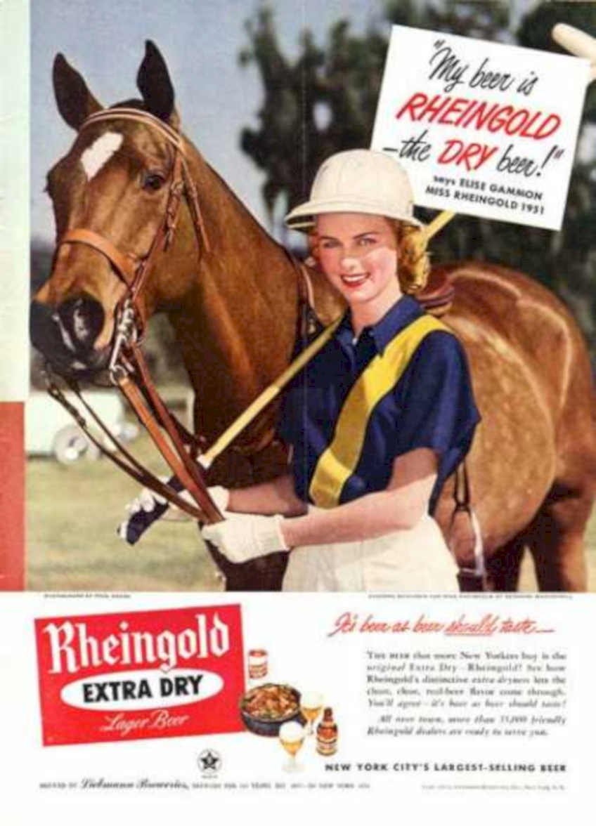 Riding Lager Rheingold Vintage Retro Advert Ads A4 Photo Print