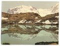 Riffel Lake and Monte Rosa Valais Alps of Vintage A4 Photo Print