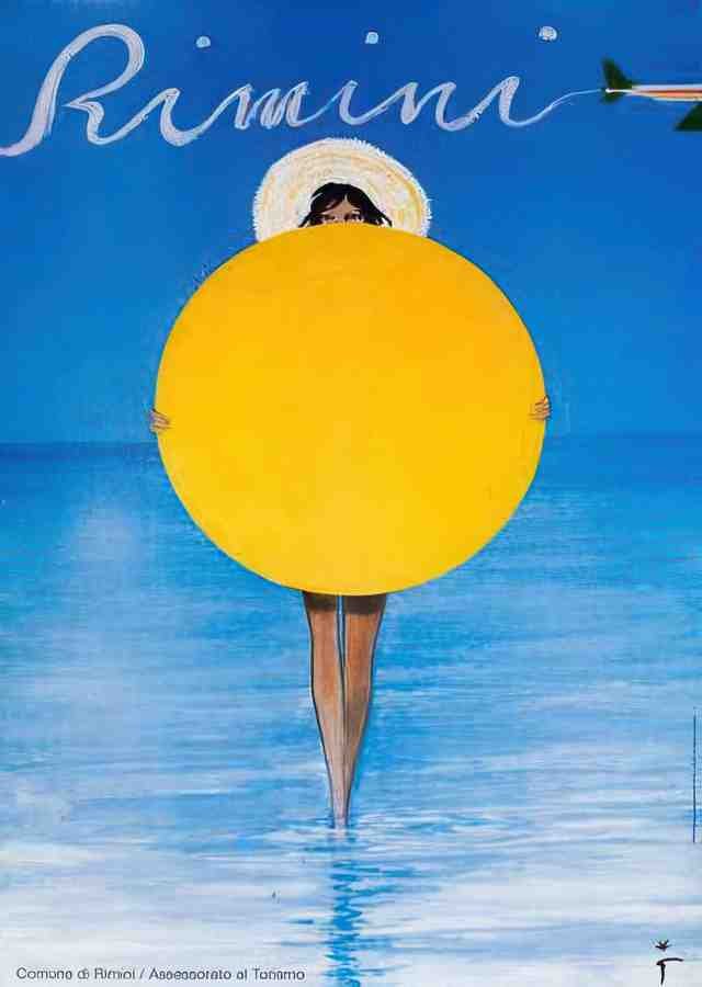 RiminiSun Vintage Advert A4 Photo Print