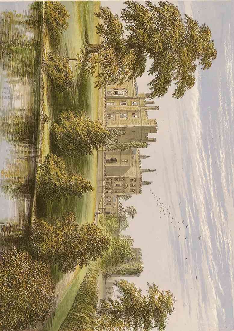 Ripley Castle Knaresborough Yorkshire Morris Fawcett Lydon 1880 crop A4 Photo Print