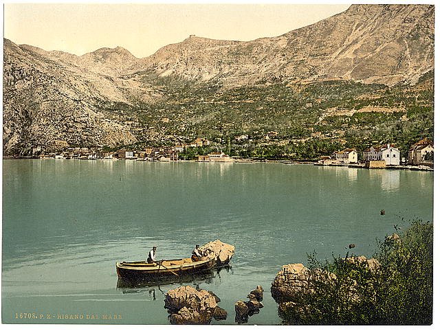 Risano II from the sea Dalmatia Vintage A4 Photo Print
