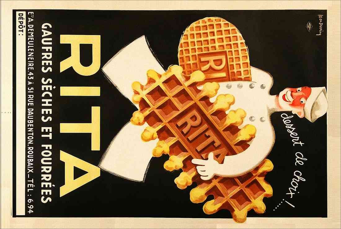 Rita Biscuits By Dupin 1 1930S French Waffles A4 Photo Print