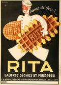 Rita Biscuits By Dupin 1 1930S French Waffles Vintage Advert A4 Photo Print