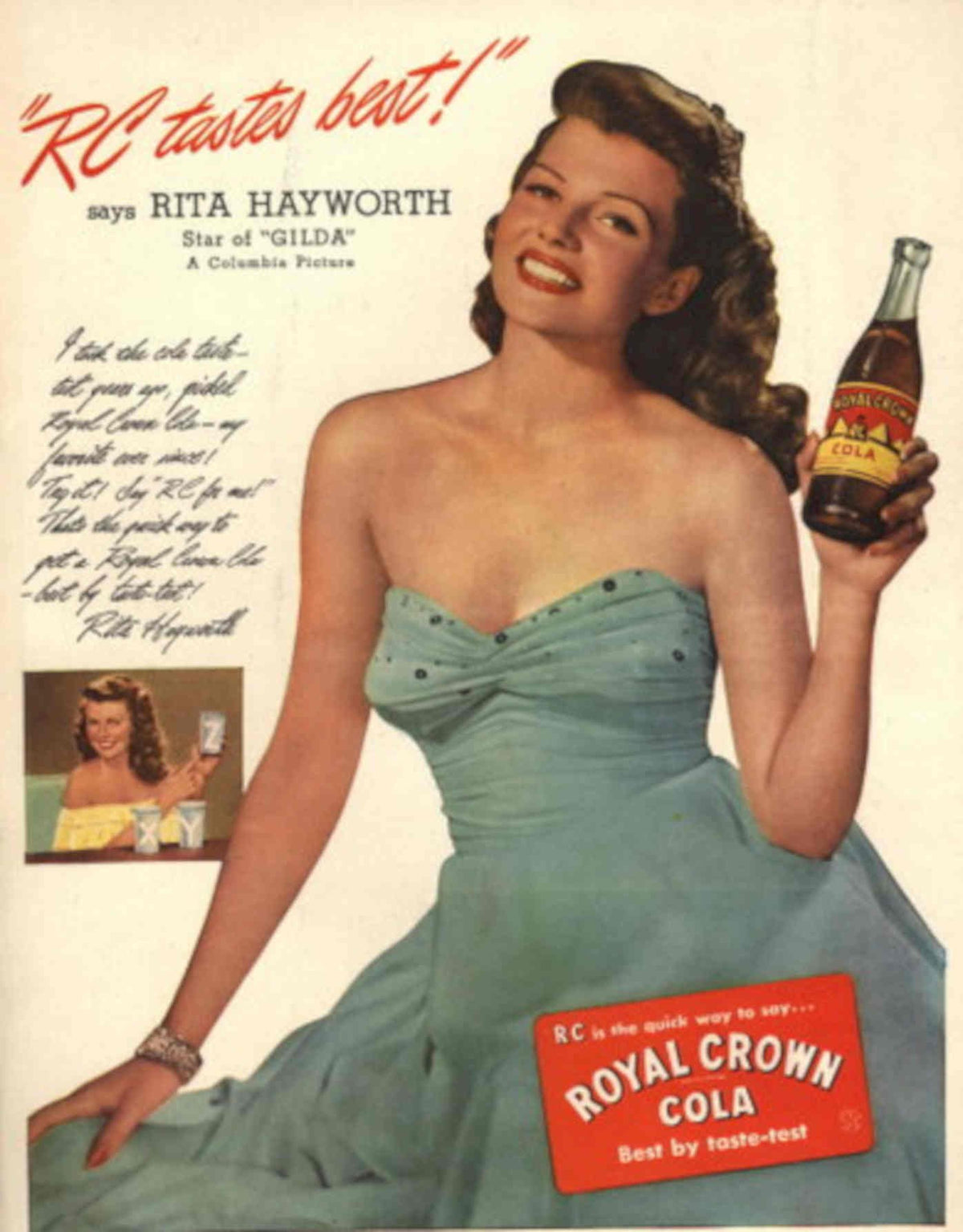 Rita Crown Cola 1940s Vintage Retro Advert Poster