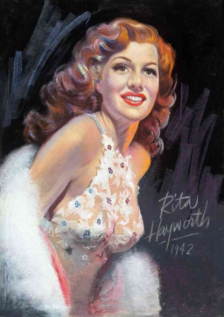 Rita Hayworth Painting 1 A4 Photo Print