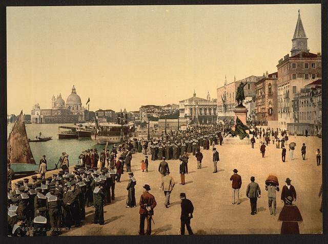 Riva degli Schiavoni Venice Vintage A4 Photo Print