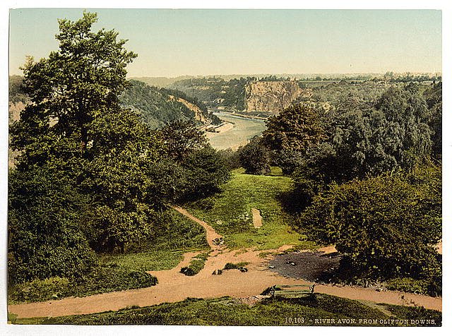 River Avon from Clifton Downs Bristol Vintage A4 Photo Print