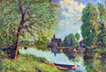 River Landscape At Moret Sur Loing Sisley A4 Photo Print