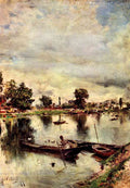 River Landscape Giovanni Boldini Impressionism European A4 Photo Print