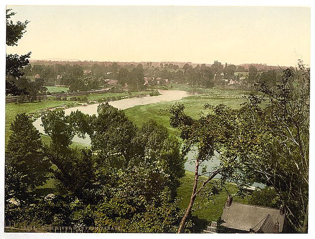 River Wye from Parade Ross on Wye Vintage A4 Photo Print