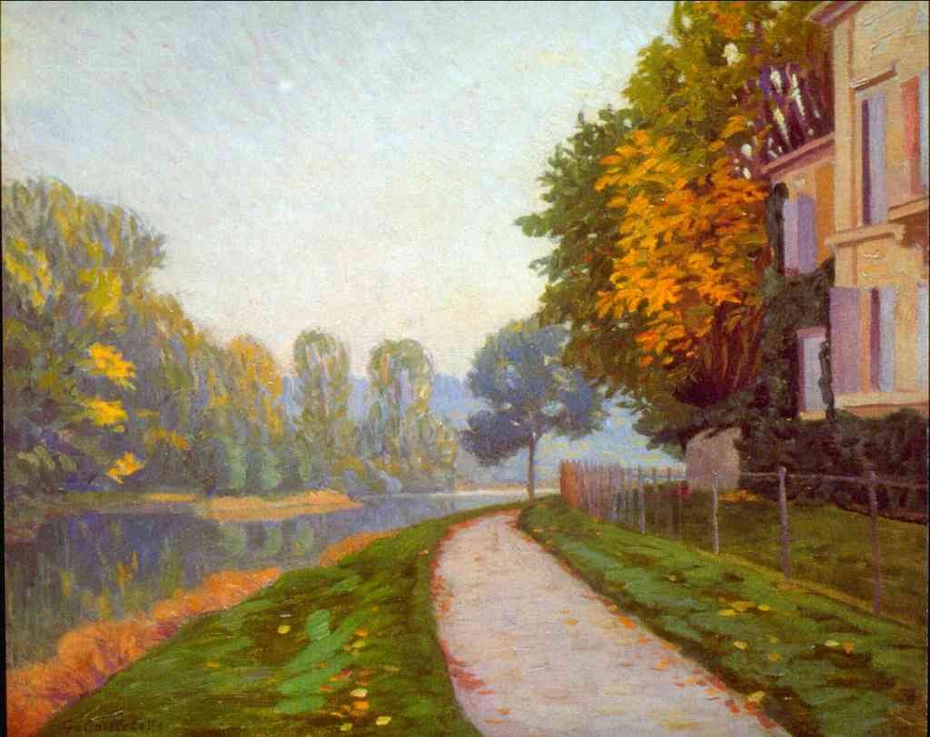 Riverbank Cailiebotte Impressionism A4 Photo Print