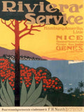 Riviera Service Sunset 1930s Vintage Retro Advert Poster