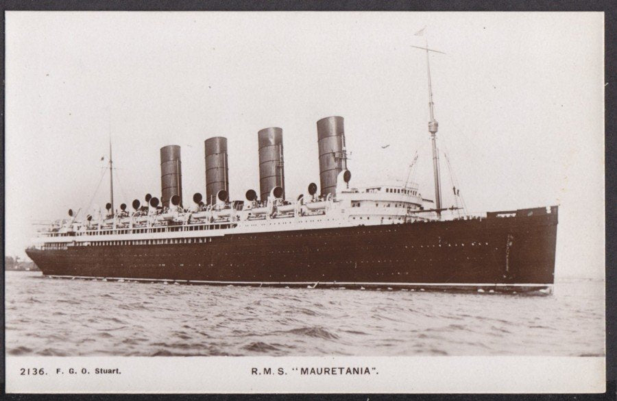 Rms Mauretania The Worlds Fastest Liner Vintage A4 Photo Print