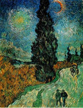 Road With Cypress And Star 1890 A4 Photo Print