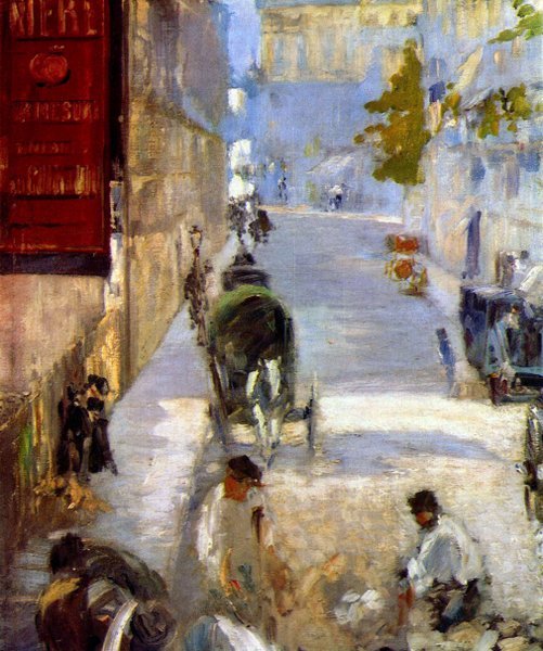 Road workers rue de Berne detail Manet A4 Photo Print