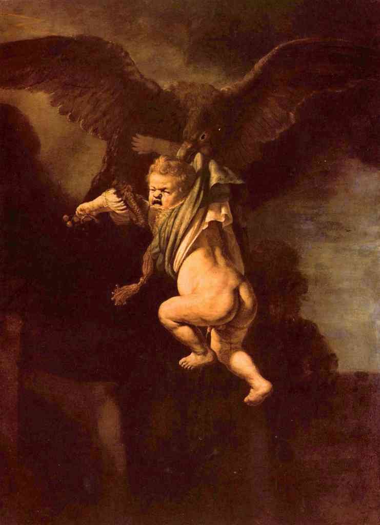 Robbery Of Ganymede Rembrandt A4 Photo Print