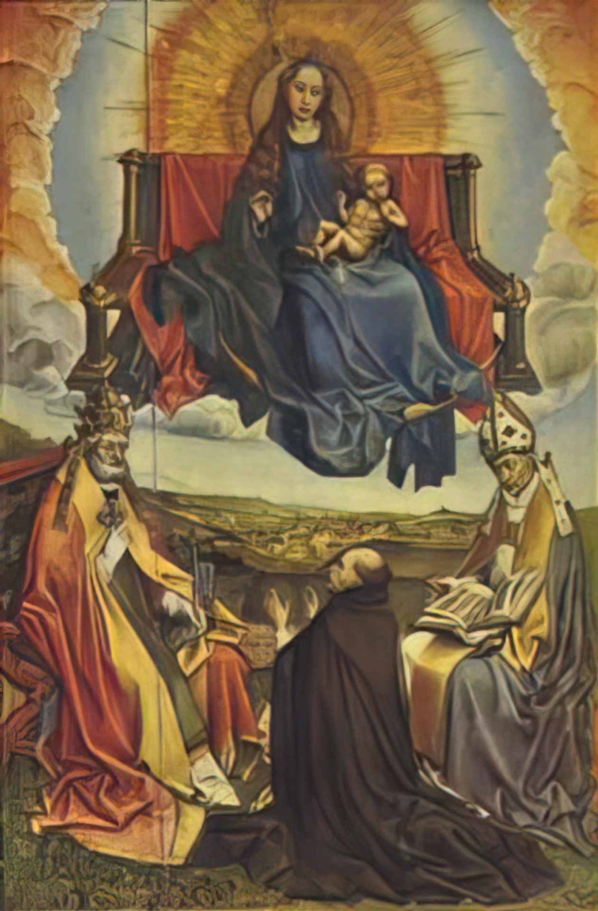 Robert Campin holy virgin in glory 1430 Art A4 Photo Print