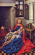 Robert Campin madonna and child before a fireplace 1430 Art A4 Photo Print