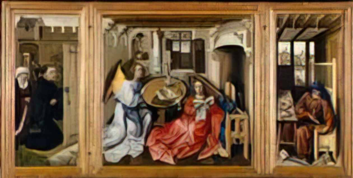 Robert Campin the merode altarpiece 1428 Art A4 Photo Print