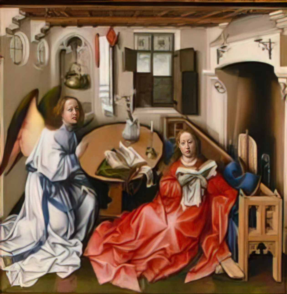 Robert Campin the merode altarpiece the annunciation 1428 Art A4 Photo Print