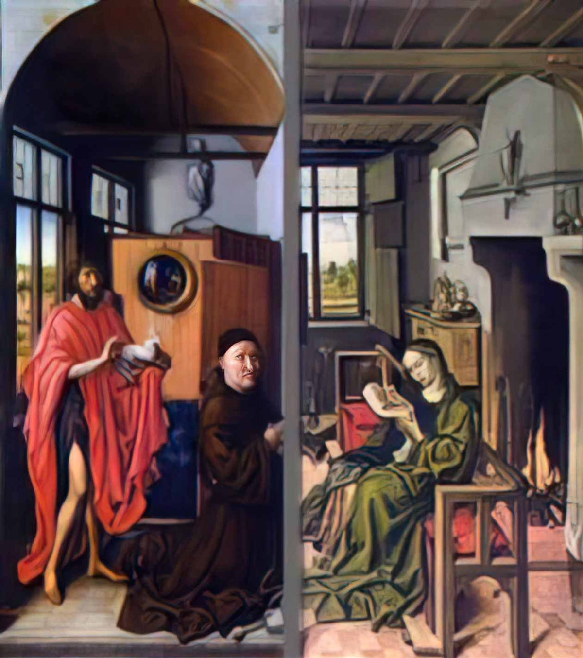 Robert Campin werl altarpiece 1438 Art A4 Photo Print