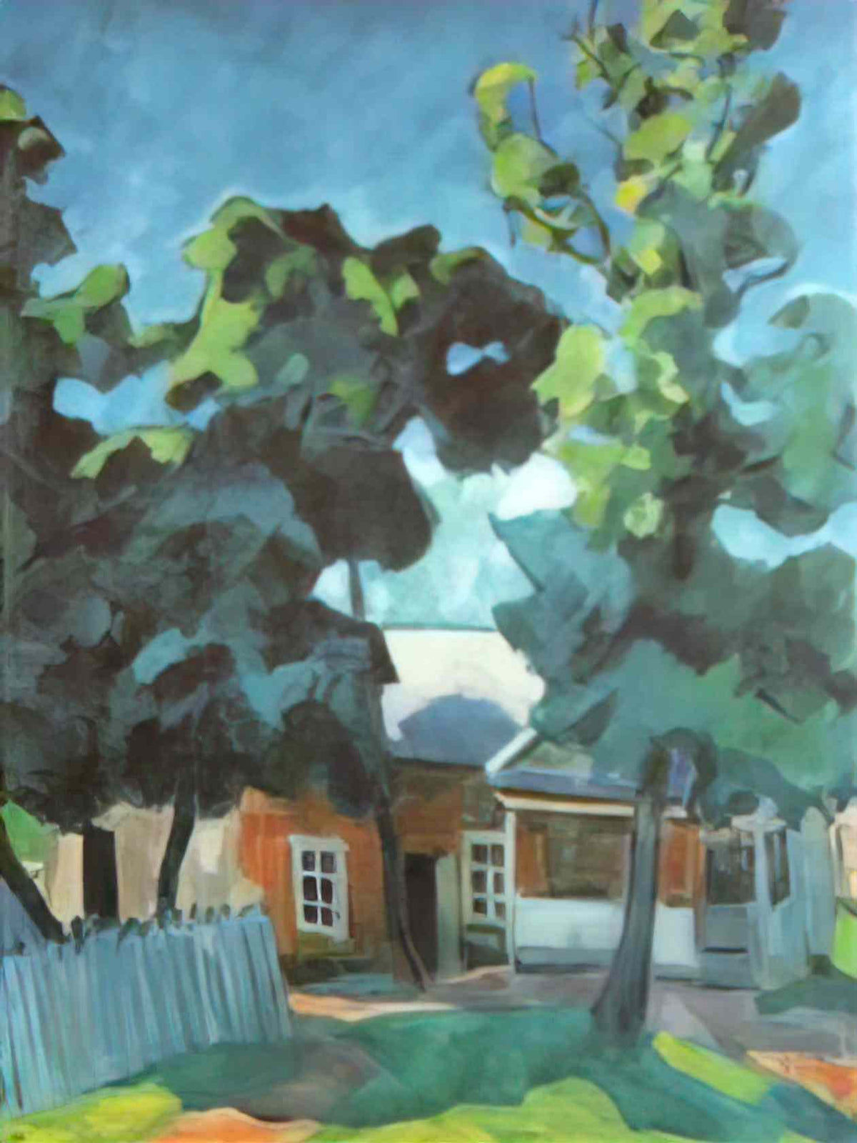 Robert Falk falk backyard Art A4 Photo Print