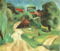 Robert Falk falk landscape with bridge 1912 Art A4 Photo Print