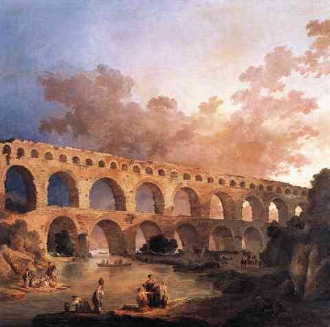 Robert Hubert The Pont Du Gard A4 Photo Print
