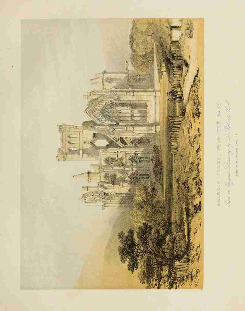 Roberts David 1796 1864 Scotland 1840 Melrose Abbey from the east A4 Photo Print
