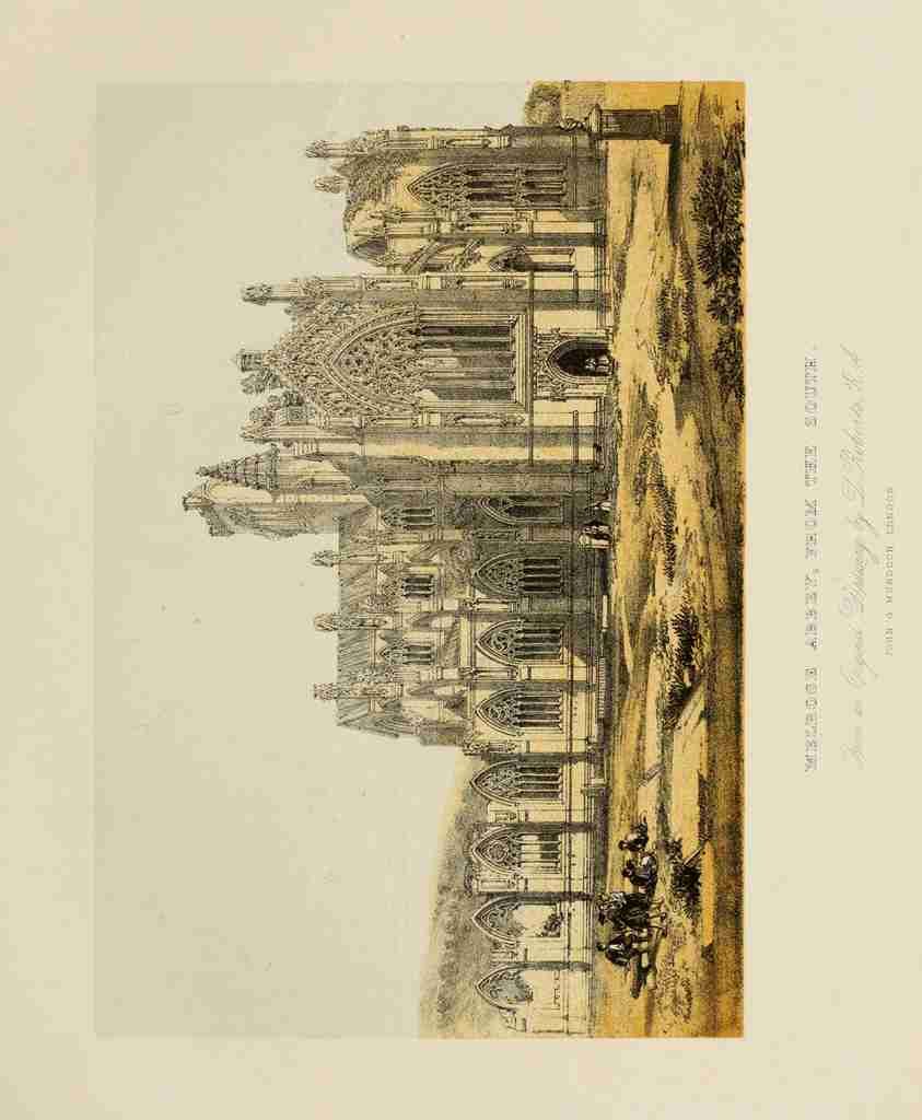 Roberts David 1796 1864 Scotland 1840 Melrose Abbey A4 Photo Print