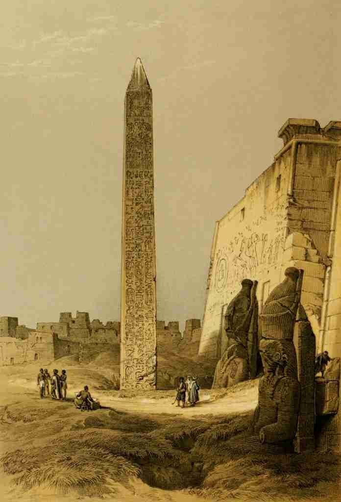Roberts David 1796 1864 The Holy Land 1855 Obelisk of Luxor A4 Photo Print
