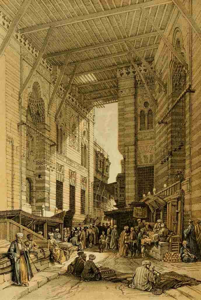 Roberts David 1796 1864 The Holy Land 1855 The silk mercers bazaar Cairo A4 Photo Print