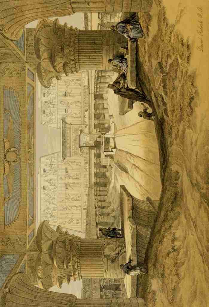 Roberts David 1796 1864 The Holy Land 1855 View from the portico of the Temple of Edfou A4 Photo Print