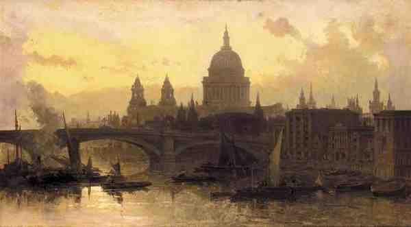 Roberts David St Pauls From The Thames Looking West A4 Photo Print