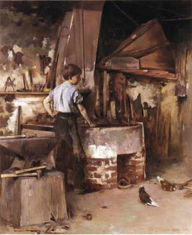 Robinson Theodore The Apprentice Blacksmith A4 Photo Print