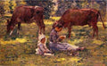 Robinson Theodore Watching The Cows A4 Photo Print
