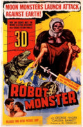Robot Monster Attack 1 1950s Vintage Retro Advert Poster