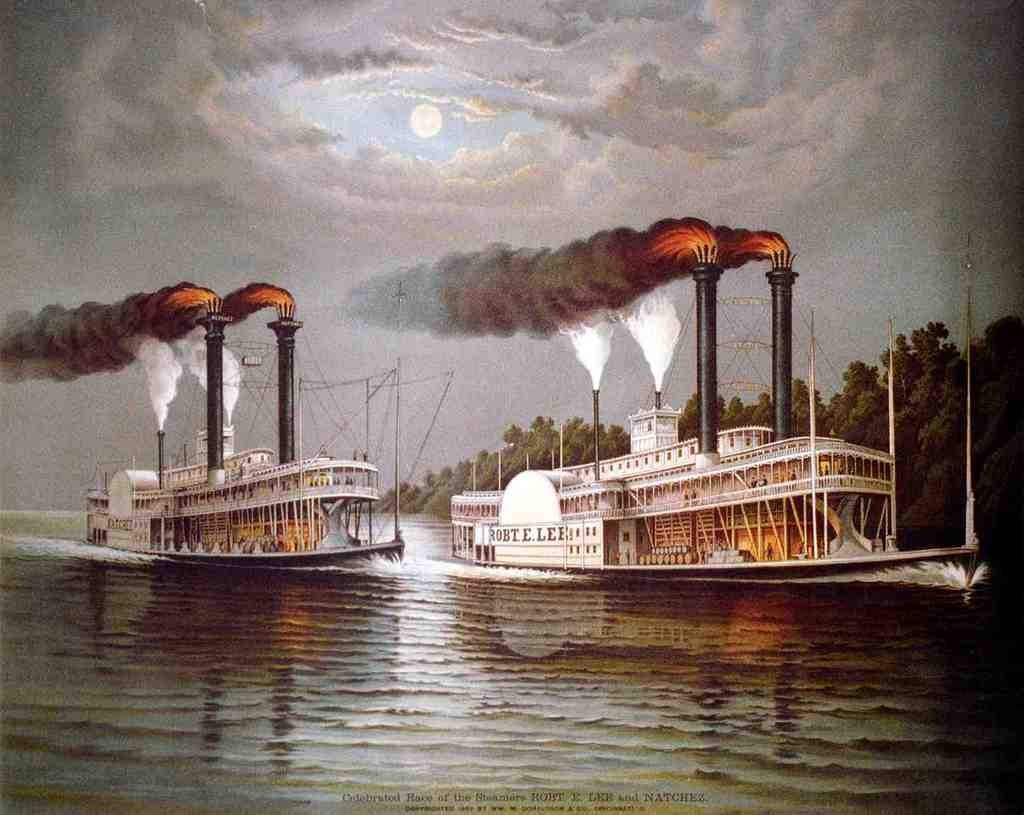 Robt E Lee Natchez Ship Vintage A4 Photo Print