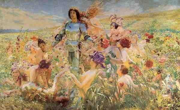 Rochegrosse The Knight Of The Flowers 5 A4 Photo Print